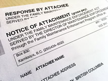 Notice of Attachment and Response by Attachee Forms